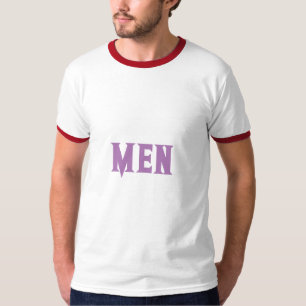 Sweet Men Text Lavender Cute Men's Basic Ringer  T-Shirt
