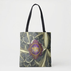 Sweet MIMI Royal Purple & Gold Tote Bag