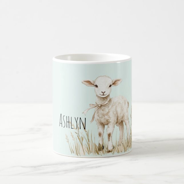 Sweet Mint Lamb Easter Coffee Mug (Center)