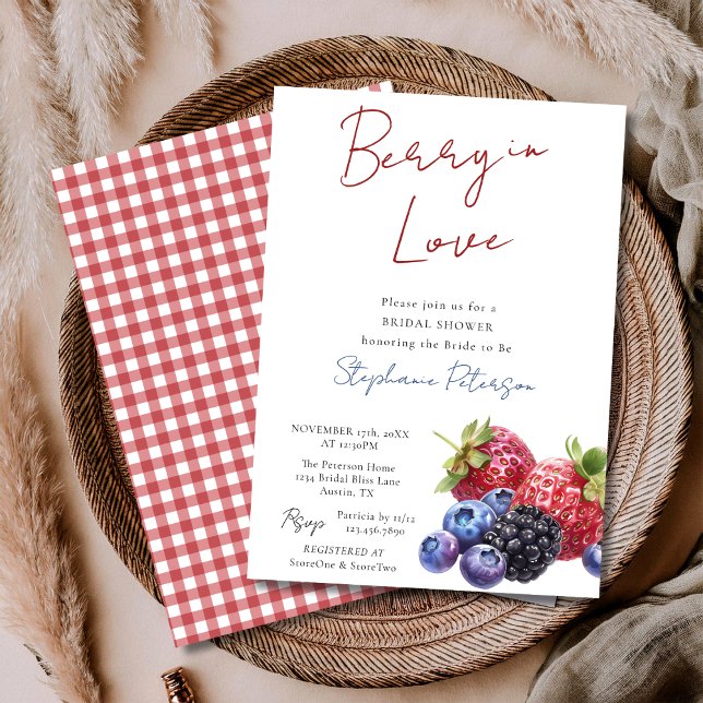 Sweet Mixed Berries Berry In Love Bridal Shower  Invitation (Creator Uploaded)