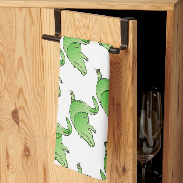 Sweet Modern Alligator Tea Towel (Thirds Fold)