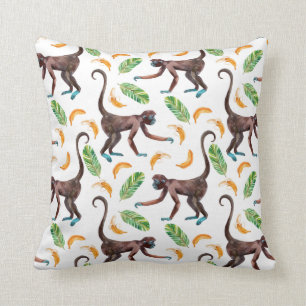 Sweet Monkeys Juggling Bananas Cushion