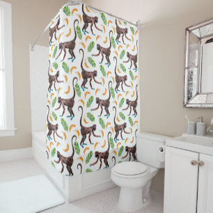 Sweet Monkeys Juggling Bananas Shower Curtain