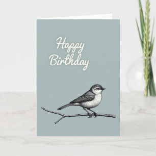 Sweet Monochrome Bird Card