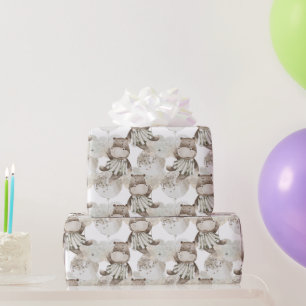 Sweet Moon Dreams Hippo, Sparkle Balloons Wrapping Paper