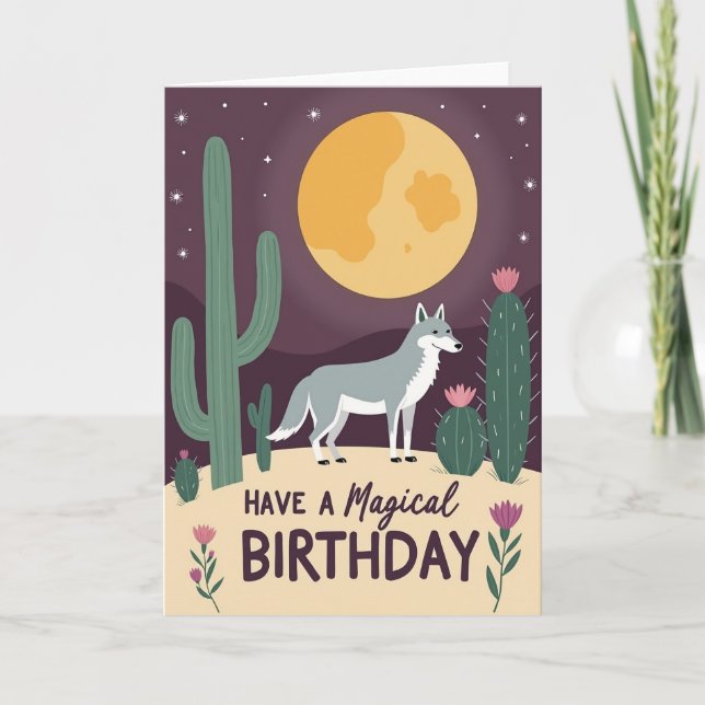 Sweet Moonlit Birthday Card (Front)
