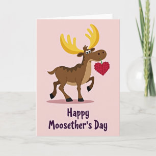 Sweet Moosethers Day Floral Card