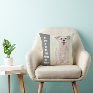 Sweet Morkie Home Throw Pillow