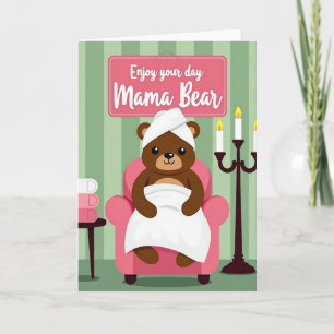 Sweet Mothers Day Bear Spa Card