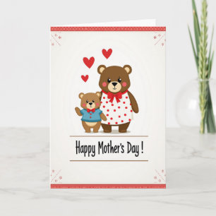 Sweet Mothers Day Bears Card