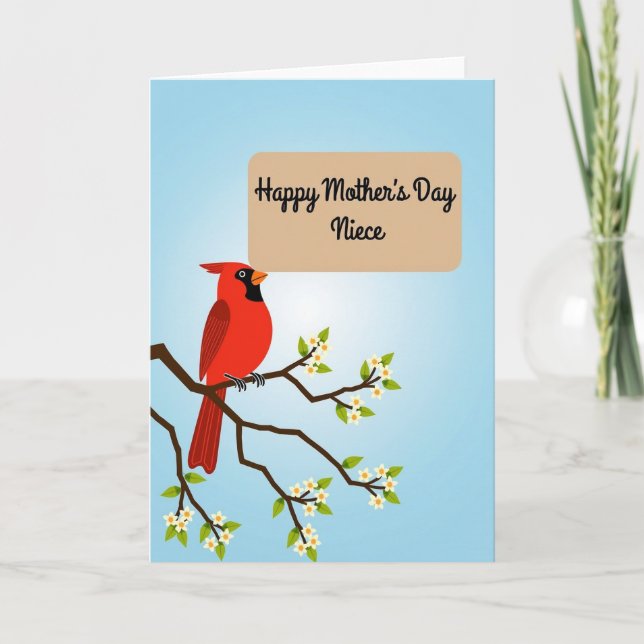 Sweet Mothers Day Bird Image Card (Front)