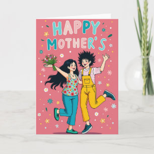 Sweet Mothers Day Bouquet Giving Card
