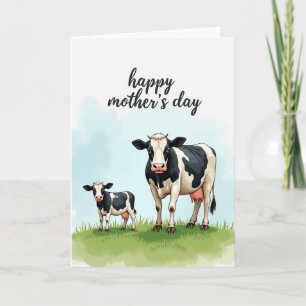 Sweet Mothers Day Bovine Card