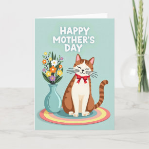 Sweet Mothers Day Cat Art Card