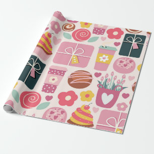Sweet Mother's Day Celebration Wrapping Paper