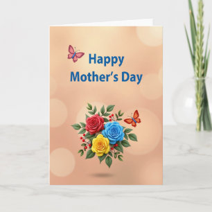 Sweet Mothers Day Floral Bouquet Card