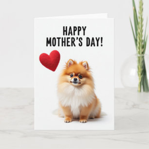 Sweet Mothers Day Fluffy Pup Card
