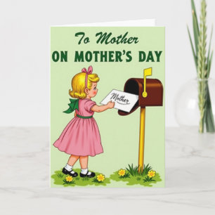 Sweet Mothers Day Girl Card
