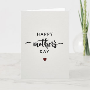 Sweet Mothers Day Maroon Heart Card