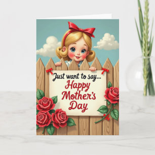 Sweet Mothers Day Picket Fence Card