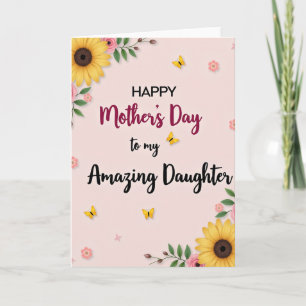 Sweet Mothers Day Sunflower Card