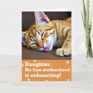 Sweet Mothers Day Tabby Blep Card