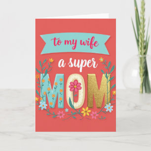 Sweet Mothers Day Wife Card