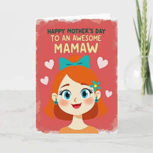 Sweet Mothers Day Woman Image Card