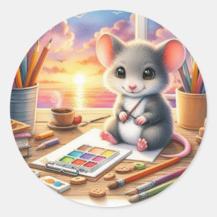 Sweet Mouse Classic Round Sticker