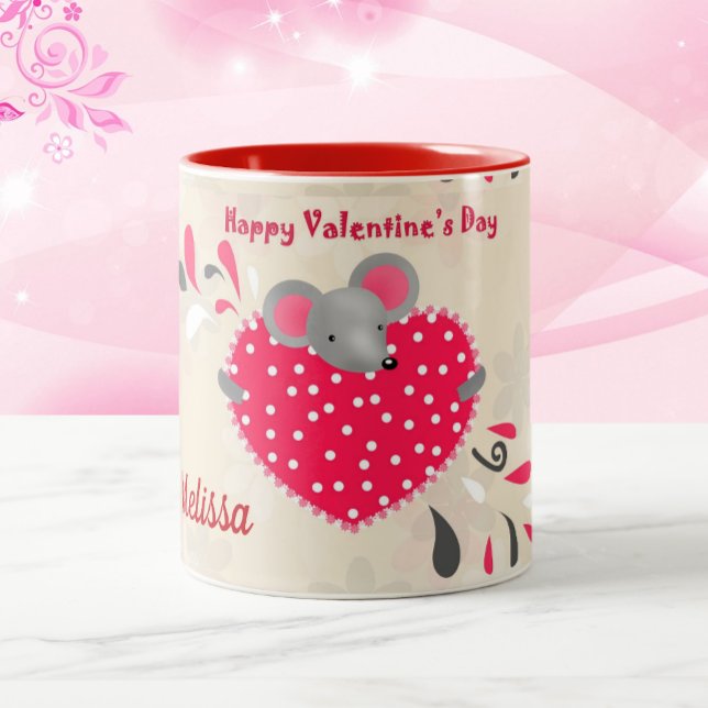 Sweet Mouse Happy Valentines Day Cup Custom (Creator Uploaded)