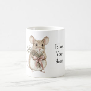 Sweet Mouse Roses Pink Bow Coffee Mug