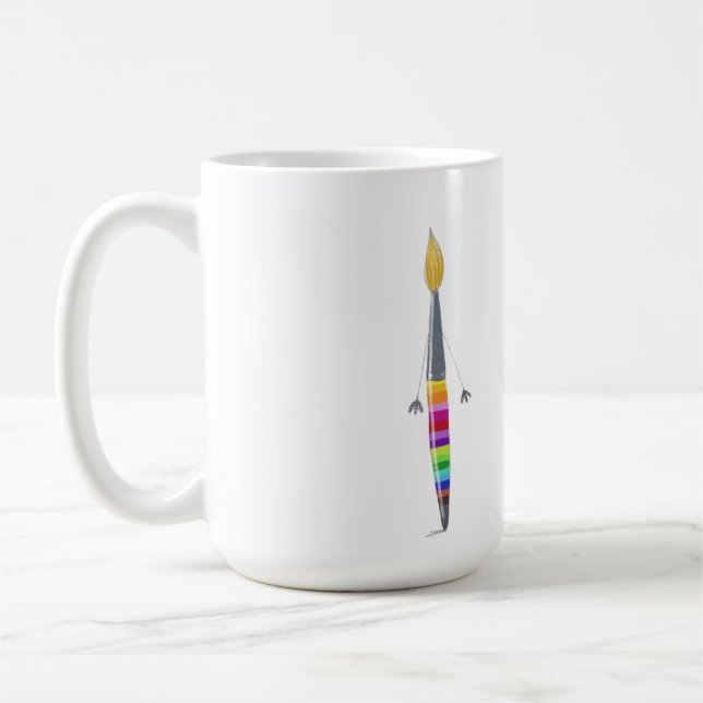 Sweet Mug With Polly Paintbrush Illustration (Left)