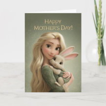 Sweet Mum and Baby Bunny Mother’s Day Card