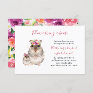 Sweet Mum And Baby Mouse Baby Shower Book Card