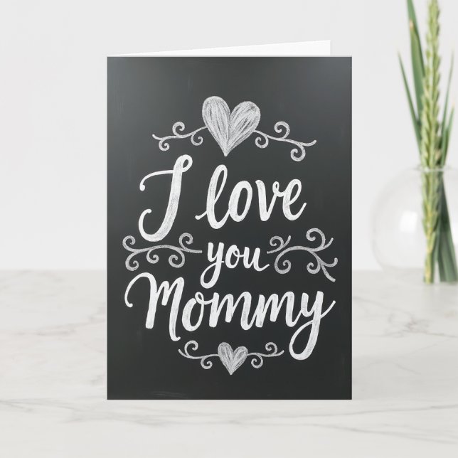 Sweet Mummy Chalk Heart Card (Front)