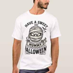 Sweet Mummy Halloween Vintage Vector Design_1 T-Shirt