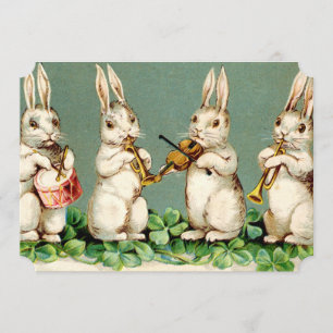 Sweet Musical Bunnies Easter Brunch Invitation