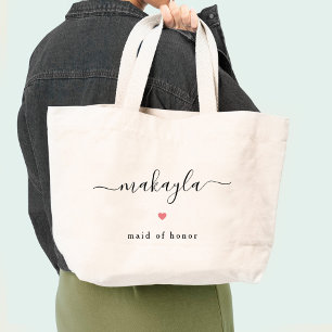 Sweet Name Editable Colour Bridal Party Tote Bag
