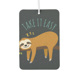 Sweet Napping Sloth "Take It Easy" Car Air Freshener