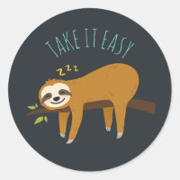 Sweet Napping Sloth "Take It Easy"