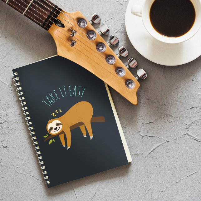 Sweet Napping Sloth "Take It Easy" Notebook (Creator Uploaded)