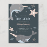 Sweet Narwhal Nautical Themed Baby Shower