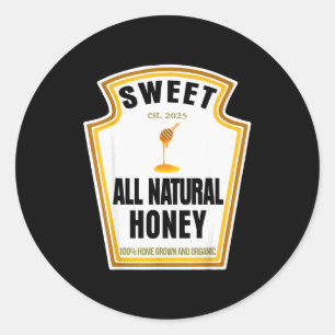 Sweet Natural Honey Condiment Sce Costume Party Ma Classic Round Sticker