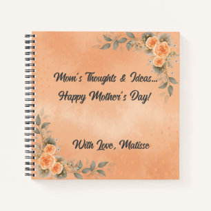 Sweet Notebook with Floral Theme for Mother's Day