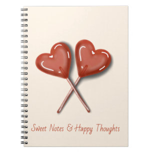 Sweet Notes & Thoughts Heart Lollipop Notebook