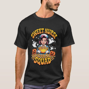 Sweet Nurse Squad Funny Halloween Candy Crew T-Shirt