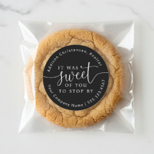 Sweet Of You To Stop By Open House Favour Stickers