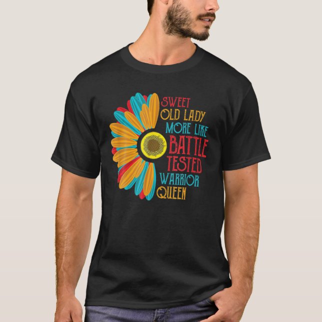 Sweet Old Lady Funny Old People Old Women Grandma T-Shirt (Front)