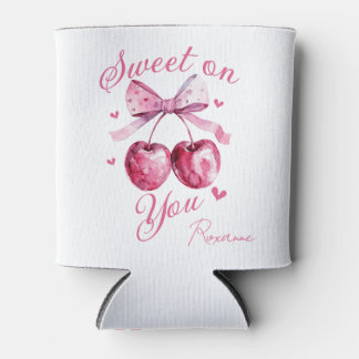 Sweet on You" Customisable Cherry-Themed Can Cooler