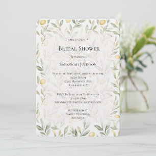 Sweet On You Lemons Bridal Shower Invitation